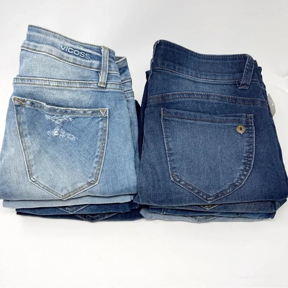 Lot of 8 Pairs Women’s Skinny Jeans Various Brands Vigoss Democracy Sizes XS-S - Picture 2 of 6